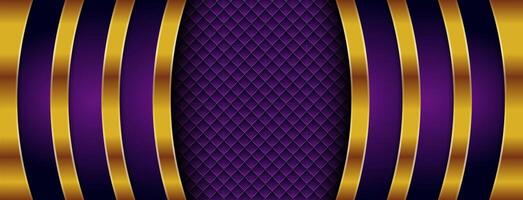 purple background with gold element decoration. dynamic abstract gradient with gold line. geometric abstract modern design. editable files. square pattern vector