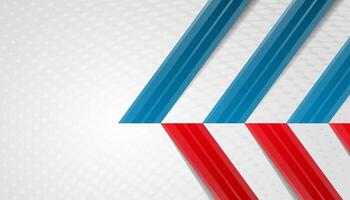 Abstract technology geometric red blue color diagonally on gradient white to grey background. horizontal layout with dot pattern. half arrow. Template for ad, poster, website. corporate design vector