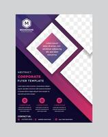 Business brochure, flyer and cover design layout template with red, pink and purple geometric triangle shapes and white background. Square space for photo. mosaic style vector