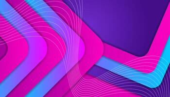 Overlapping forms colorful gradient background. abstract style with shadow effect. horizontal layout template. vector