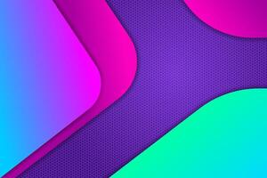 Colorful geometric background. Abstract dynamic shapes composition. horiontal transparency hexagon pattern in purple background. combination colors is gradient purple, pink, blue, green vector