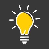 light bulb represent effective business idea concept vector