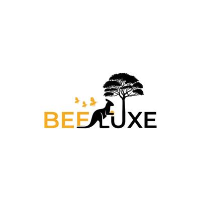 Logo Beeluxe behive honeycomb bee and kangaroo
