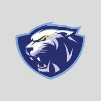 The white tiger logo on a blue background is suitable for an e-sports logo vector