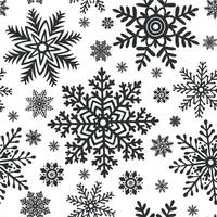 Snowflakes. Seamless pattern. Graphic illustration for Christmas and New Year festive design. Ice stars for winter holiday background. Festive template for showcase, wallpaper, wrapping, fabric. vector