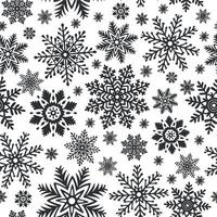 Snowflakes seamless pattern. Graphic illustration for Christmas and New Year design. Ice stars for winter holiday background. Festive template for showcase, wallpaper, wrapping, fabric. vector