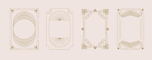 Vintage deco frame and border. Abstract decoration for vertical design for frame background vector