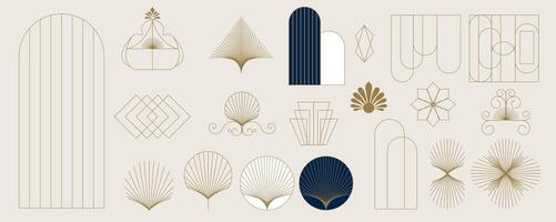 Vintage deco frame and border. Abstract decoration object element vector