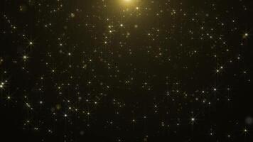 Elegant festive celebration background with shiny golden twinkling star particles. This luxury animation is full HD and a loop. video