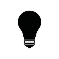Light Bulb illumination Silhouette Design vector