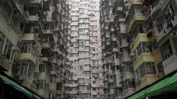 Monster House in Hong Kong in Cloudy Weather and Fog video