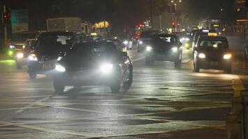 China, Hong Kong, June 20 2024 Night traffic in Hong Kong video
