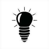 Incandescent Glow Light Bulb Silhouette Design vector
