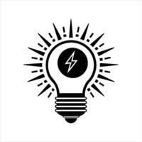 Glowing Concepts Light Bulb Illumination Clipart vector