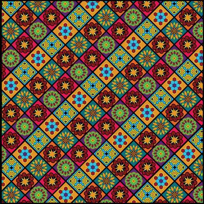 Colourful geomatric seamless pattern