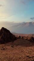 Rock formations in desert of Wadi Rum video
