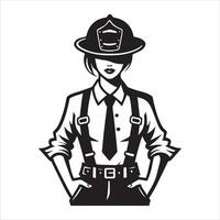 Firefighter Uniform ClipArt Design vector