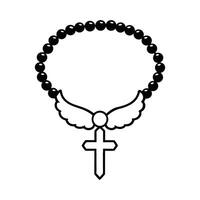 Christian Faith Rosary with Cross Graphic vector