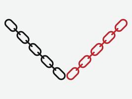 Chain Icon Illustration. Black Chain link icon isolated on white background. Hyperlink chain symbol. vector