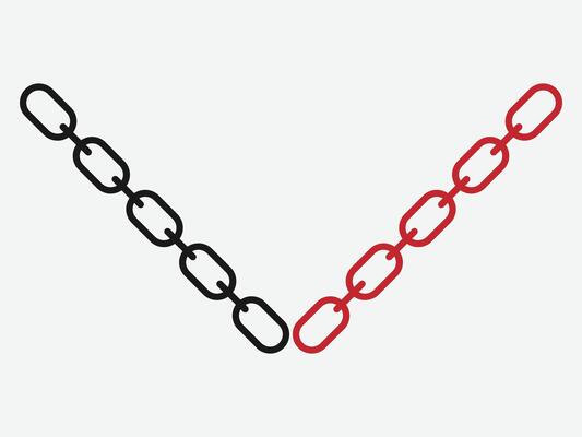 Chain Icon Illustration. Black Chain link icon isolated on white background. Hyperlink chain symbol.