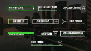 Clean Lower Thirds motion_graphic