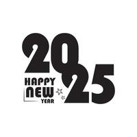 Happy New Year 2025 text design. Cover of business diary for 2025 new year with wishes. vector