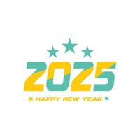 2025 text. New year 2025 minimalist. Happy new year. design template for new year celebration. vector