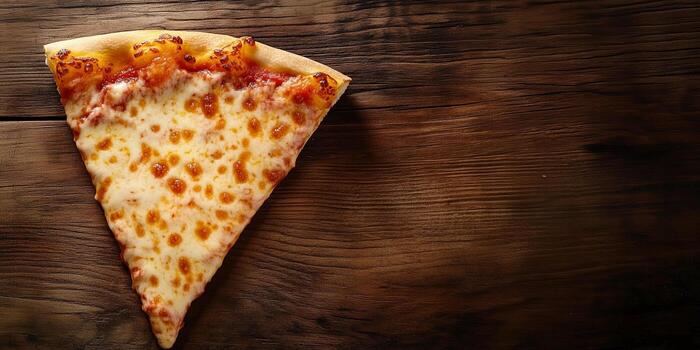 Pizza rebanada con visible queso instrumentos de cuerda extensión desde el corteza, gastronomía fotografía foto