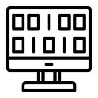 Binary code icon line style vector