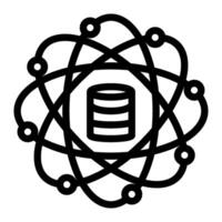 Data science icon line style vector