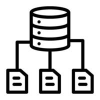 Data flow icon line style vector