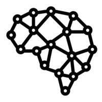 Neural network icon line style vector