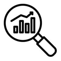 Predictive analytics icon line style vector