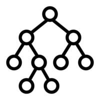 Decision tree icon line style vector