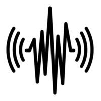 Pulse icon line style vector