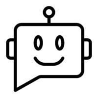 Chatbot icon line style vector