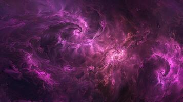 Purple swirls in space with a dark background photo