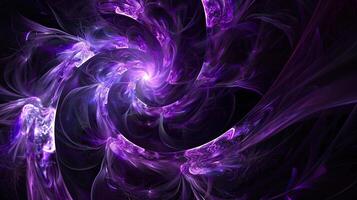Purple and black swirls on a black background photo