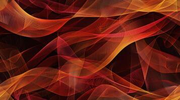 A red and orange abstract background with wavy lines photo