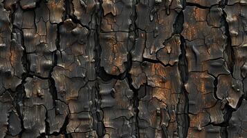 A close up of a burnt wood texture photo
