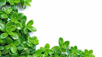 Green plants on white background photo