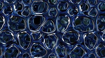 A blue and black abstract pattern with many different shapes photo
