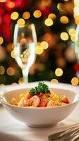 A white plate with food photo