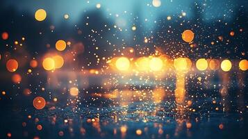 Captivating Sparkling Glow Effects in Vibrant HD Background with Bokeh Lights photo
