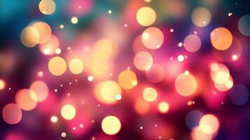 Stylish Captivating Glow Effects in Dreamy HD Background with Vibrant Bokeh photo