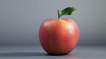 Crisp, Red Apple in Close-Up photo