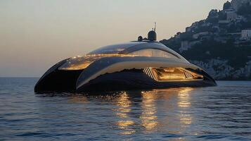 Elegant Realistic Modern Boat Visualization in Sharp High-Resolution photo