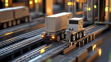 Magnified Freight Captured in Stunning Realism and Detailed Close-Up photo