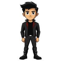 A cartoon drawing of a man with a smile on his face vector