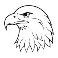 Eagle head isolated background vector
